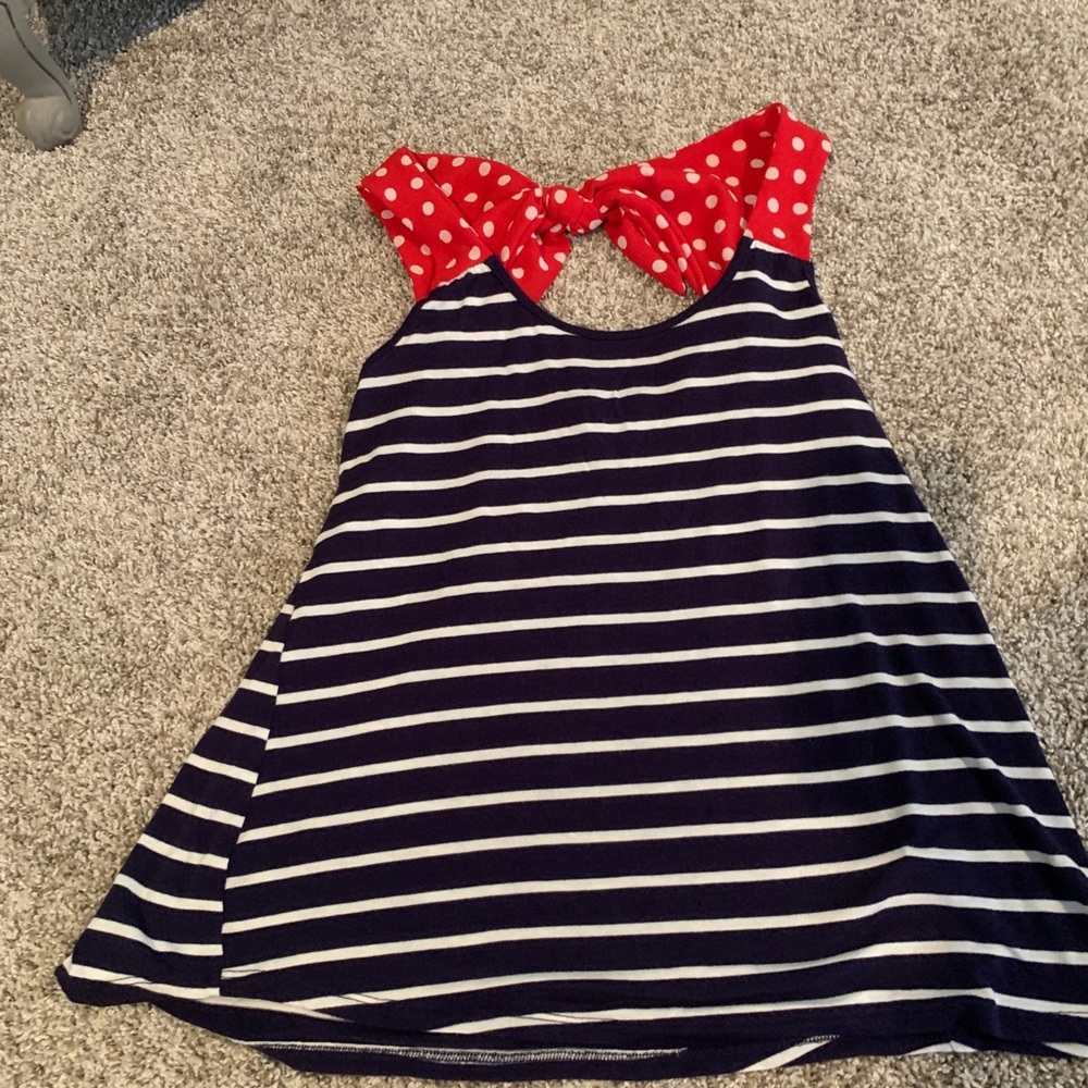 Navy bow back tank